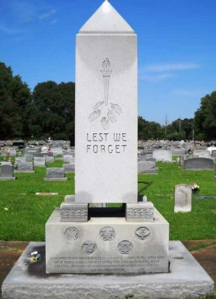 OLIVE BRANCH CEMETERY LEST WE FORGET MEMORIAL