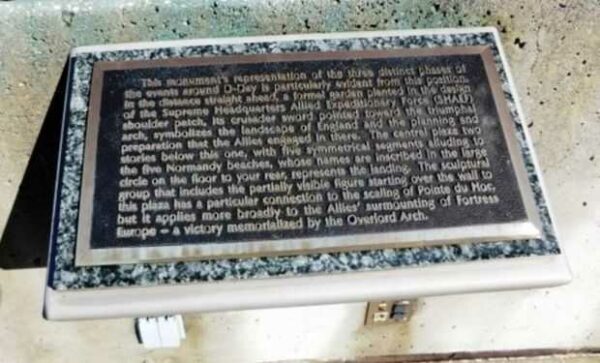 THE NATIONAL D-DAY MEMORIAL PLAQUE