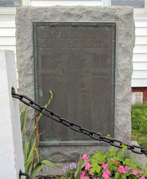 TANGIER ISLAND WORLD WAR I AND WORLD WAR II MEMORIAL