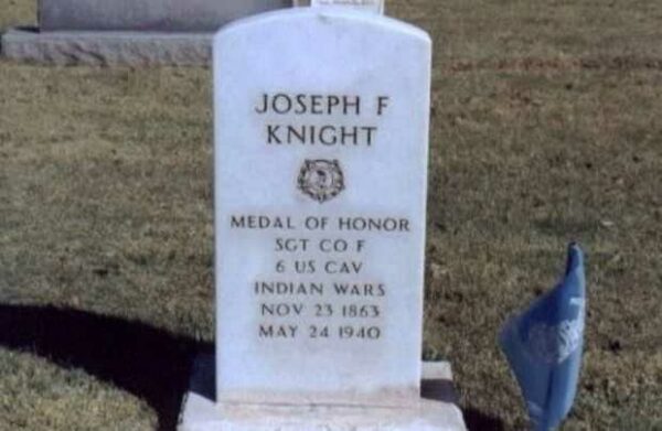 JOSEPH F KNIGHT MEDAL OF HONOR MEMORIAL GRAVE STONE