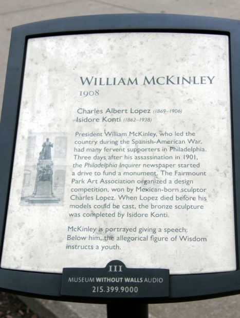 WILLIAM MCKINLEY 1908 MEMORIAL PLAQUE