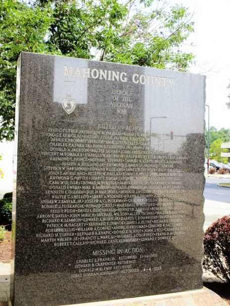 MAHONING COUNTY HEROES OF THE VIETNAM WAR MEMORIAL FRONT