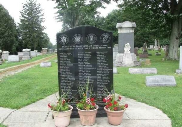 NEW BURLINGTON CEMETERY VETERANS MEMORIAL FRONT