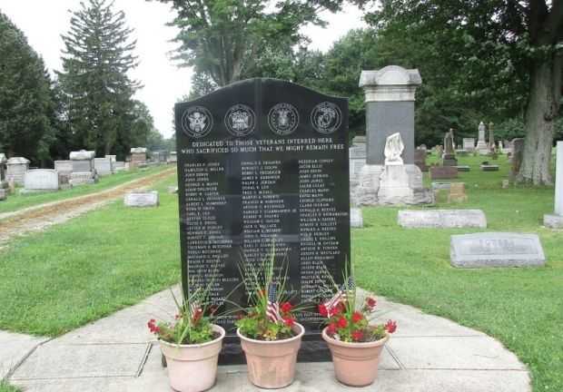 NEW BURLINGTON CEMETERY VETERANS MEMORIAL FRONT