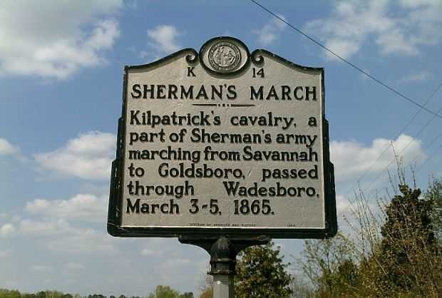 SHERMAN’S MARCH WAR MEMORIAL MARKER