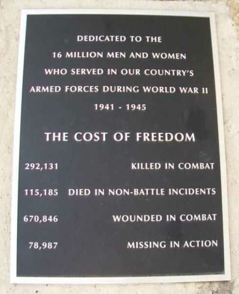 PORT JERVIS WORLD WAR II MEMORIAL PLAQUE B