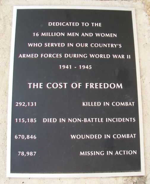 PORT JERVIS WORLD WAR II MEMORIAL PLAQUE B