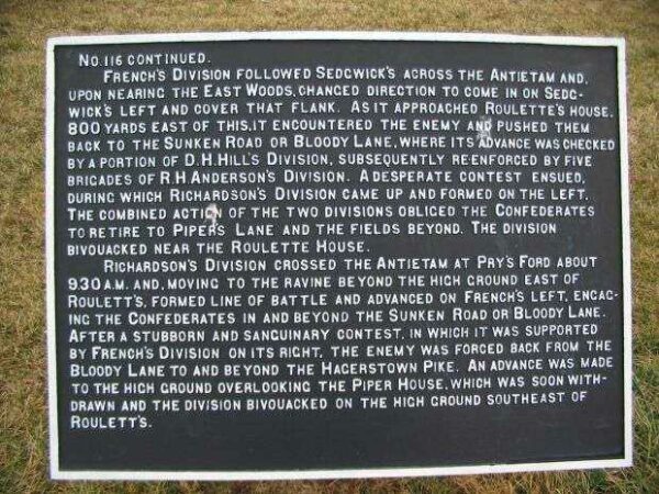 SECOND ARMY CORPS WAR MEMORIAL PLAQUE IV REAR