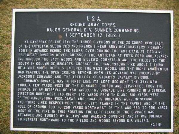 SECOND ARMY CORPS WAR MEMORIAL PLAQUE IV FRONT