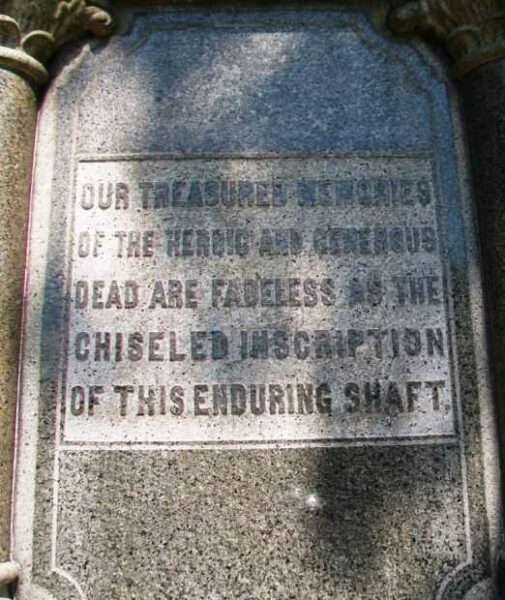 DEERPARK CIVIL WAR MEMORIAL DEDICATION STONE B