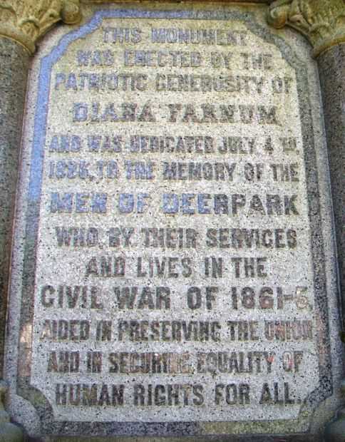DEERPARK CIVIL WAR MEMORIAL DEDICATION STONE A