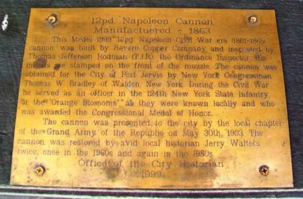 12PD NAPOLEON CANNON WAR MEMORIAL PLAQUE