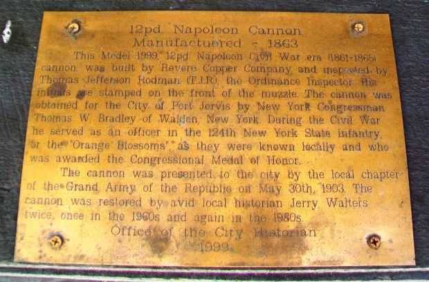 12PD NAPOLEON CANNON WAR MEMORIAL PLAQUE