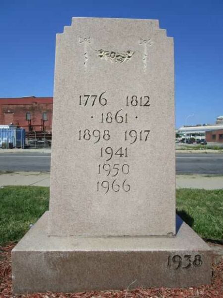 VALIANT SERVICE OF NEGROES IN ALL WARS MEMORIAL BACK