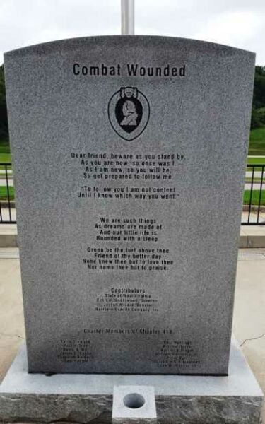 BRIDGEPORT COMBAT WOUNDED MEMORIAL FRONT