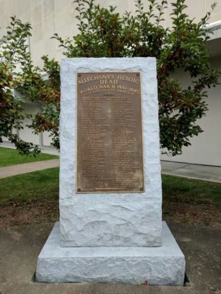 ALLEGHANY’S HEROIC DEAD WORLD WAR II MEMORIAL