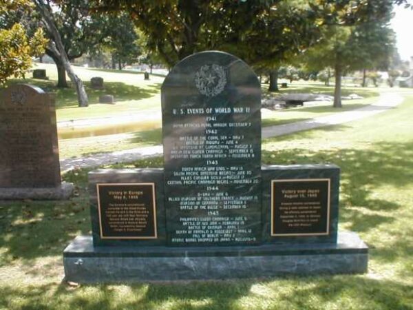 U.S. EVENTS OF WORLD WAR II MEMORIAL