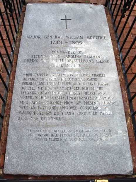 MAJOR GENERAL WILLIAM MOULTRIE WAR MEMORIAL