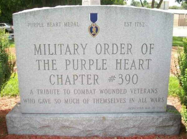 MILITARY ORDER OF THE PURPLE HEART CHAPTER #390 MEMORIAL