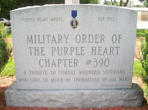 MILITARY ORDER OF THE PURPLE HEART CHAPTER #390 MEMORIAL