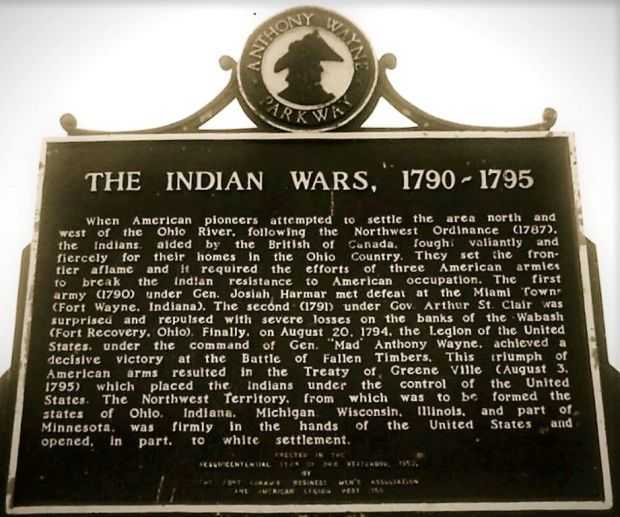 THE INDIAN WARS, 1790-1795 WAR MEMORIAL MARKER