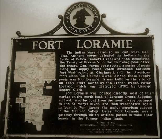 FORT LORAMIE WAR MEMORIAL MARKER