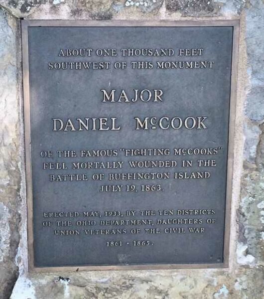 MAJOR DANIEL MCCOOK WAR MEMORIAL PLAQUE