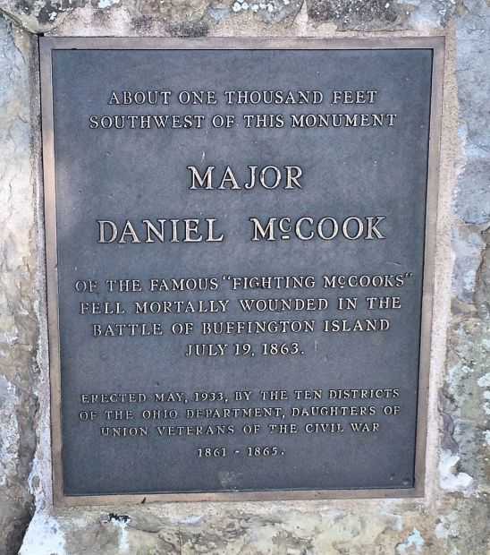 MAJOR DANIEL MCCOOK WAR MEMORIAL PLAQUE