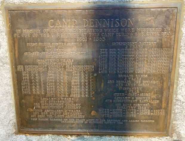 CAMP DENNISON CIVIL WAR MEMORIAL PLAQUE