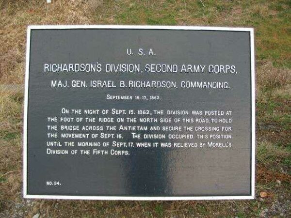 RICHARDSON’S DIVISION, SECOND ARMY CORPS WAR MEMORIAL PLAQUE II