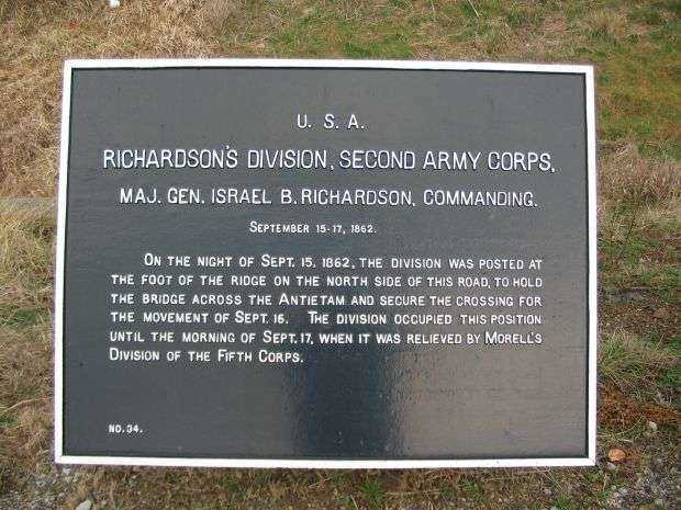 RICHARDSON’S DIVISION, SECOND ARMY CORPS WAR MEMORIAL PLAQUE II