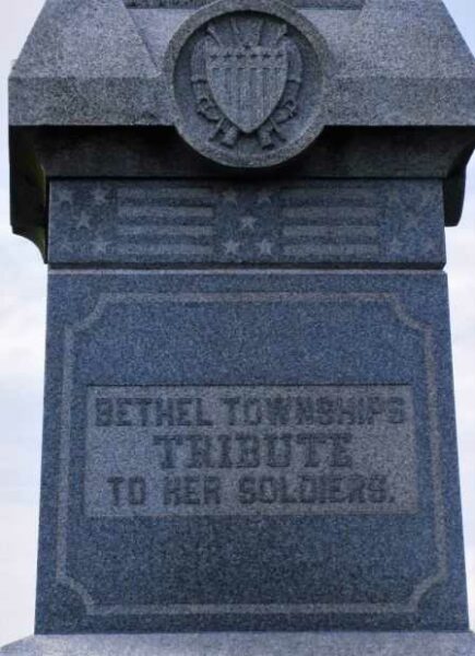 BETHEL TOWNSHIPS CIVIL WAR MEMORIAL DEDICATION STONE