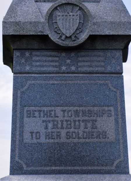 BETHEL TOWNSHIPS CIVIL WAR MEMORIAL DEDICATION STONE