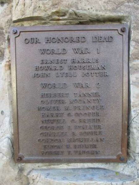 OUR HONORED DEAD WAR MEMORIAL PLAQUE