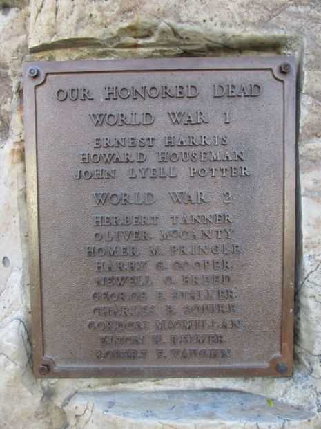 OUR HONORED DEAD WAR MEMORIAL PLAQUE
