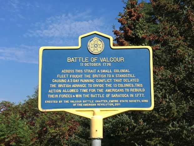 BATTLE OF VALCOUR WAR MEMORIAL MARKER