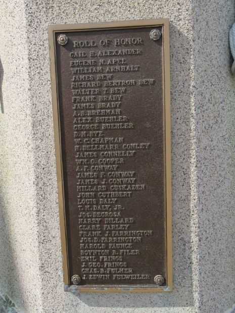 VENTNOR CITY WORLD WAR MEMORIAL FLAGPOILE BASE PLAQUE B