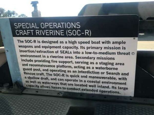 SPECAIL OPERATIONS CRAFT RIVERINE (SOC-R) MEMORIAL PLAQUE