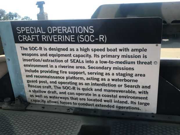 SPECAIL OPERATIONS CRAFT RIVERINE (SOC-R) MEMORIAL PLAQUE