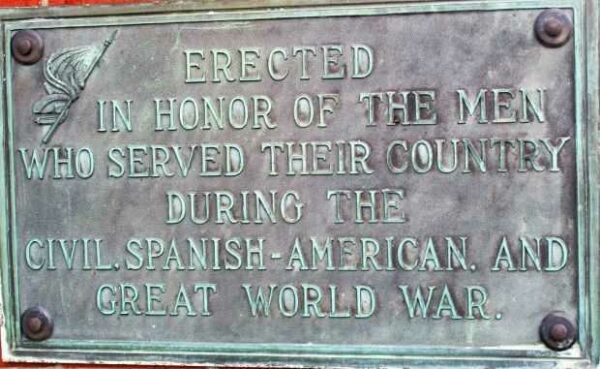 WEST COLLEGE CORNER VETERANS MEMORIAL PLAQUE A