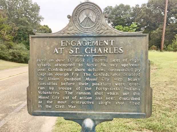 ENGAGEMENT AT ST. CHARLES WAR MEMORIAL MARKER