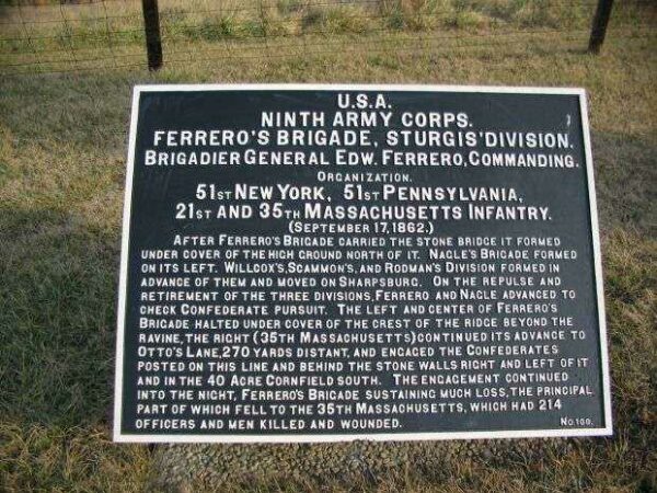 NINTH ARMY CORPS WAR MEMORIAL PLAQUE X