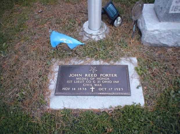 JOHN REED PORTER MEDAL OF HONOR MEMORIAL GRAVE STONE