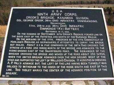 NINTH ARMY CORPS WAR MEMORIAL PLAQUE VIII