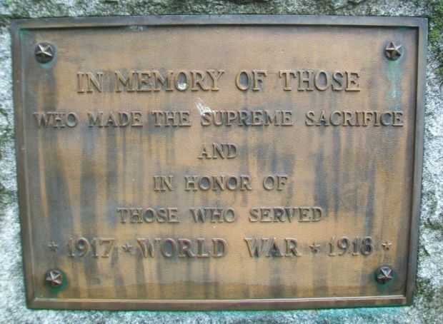 WHITEHALL WORLD WAR MEMORIAL PLAQUE