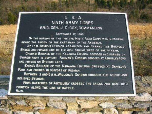 NINTH ARMY CORPS WAR MEMORIAL PLAQUE VII