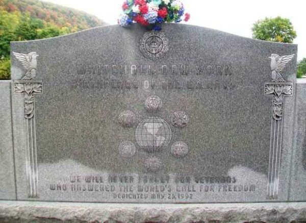 WHITEHALL VETERANS MEMORIAL DEDICATION STONE