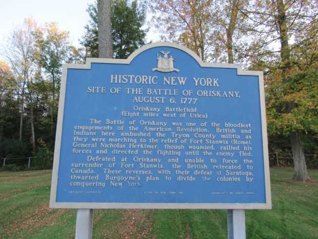 SITE OF THE BATTLE OF ORISKANY MEMORIAL MARKER VERONA