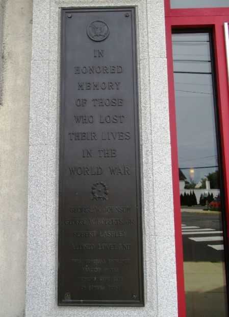 SOMERS POINT WORLD WAR MEMORIAL PLAQUE A