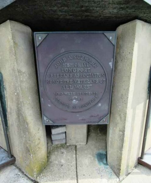 LONGPORT VETERANS MEMORIAL PLAQUE A